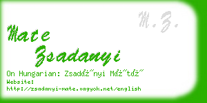 mate zsadanyi business card